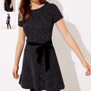 Loft velvet belted dress